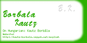 borbala kautz business card